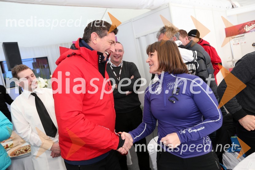 Borut Pahor, predsednik Republike Slovenije; Alenka Dolžan, nekdanja smučarka49. Zlata lisica, veleslalom in druženje v VIP prostoru