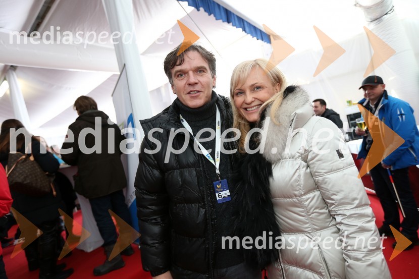 David Kastelic, član uprave Zavarovalnice Maribor; Jerneja Jager, direktorica Modiane49. Zlata lisica, veleslalom in druženje v VIP prostoru