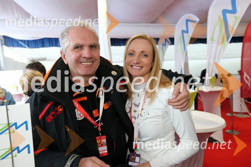 Srečko Medven, generelni sekretar pokala Vitranc; življenjska sopotnica Mojca Zagernik49. Zlata lisica, veleslalom in druženje v VIP prostoru