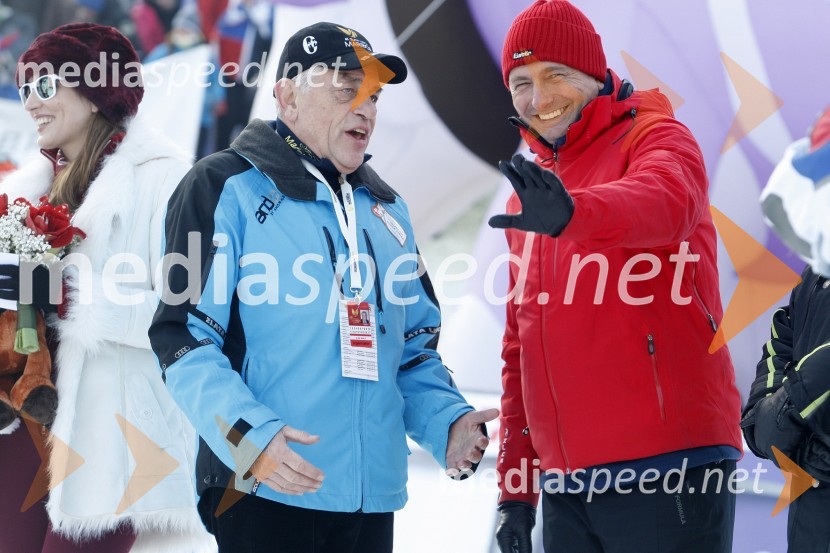 Danilo Kline, vodja protokola Zlata lisica; Borut Pahor, predsednik Republike Slovenije49. Zlata lisica, veleslalom in druženje v VIP prostoru