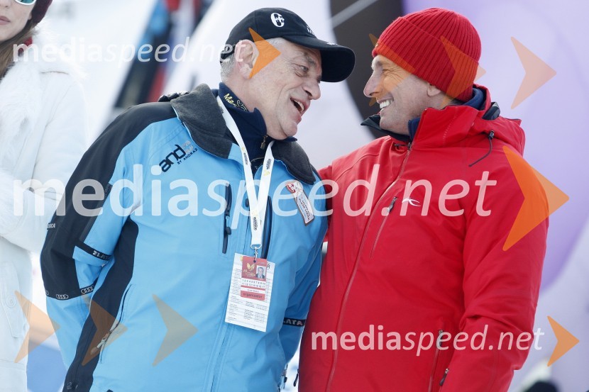 Danilo Kline, vodja protokola Zlata lisica; Borut Pahor, predsednik Republike Slovenije49. Zlata lisica, veleslalom in druženje v VIP prostoru