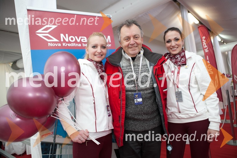 Sandra, hostesa; Anton Guzej,  izvršni direktor za gospodarske družbe Nova KBM ; Neli, hostesa49. Zlata lisica, veleslalom in druženje v VIP prostoru