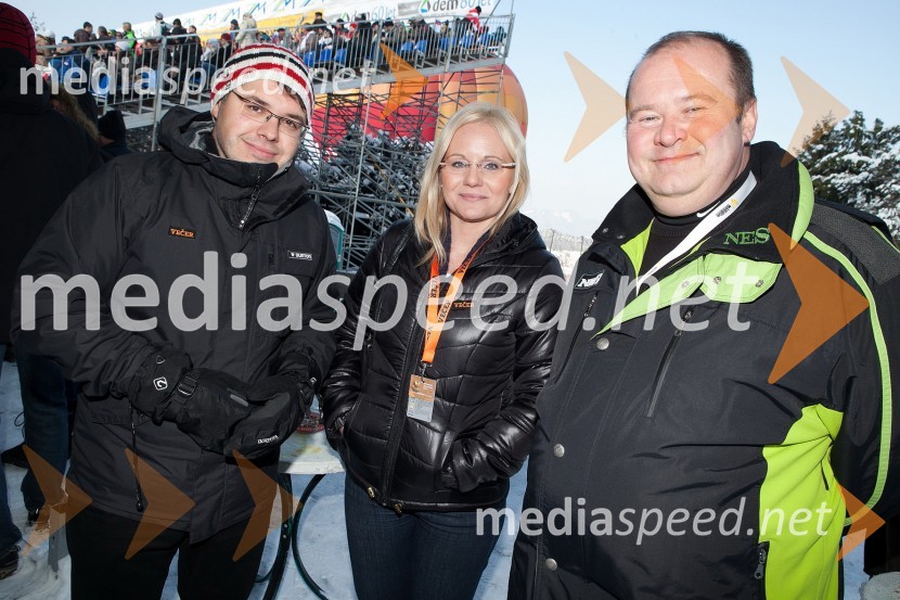Jure Struc, direktor ČZP Večer; Katja Šeruga, glavna in odgovorna urednica časnika Večer; Aleš Hauc, predsednik uprave NKBM49. Zlata lisica, veleslalom in druženje v VIP prostoru