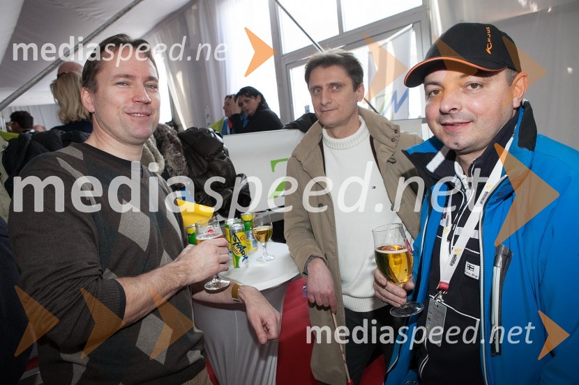 Simon Hvalec, izvršilni direktor uprave Nove KBM; Marko Tišma, NKBM; ...49. Zlata lisica, veleslalom in druženje v VIP prostoru