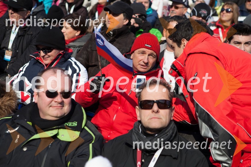 Aleš Hauc, predsednik uprave NKBM; Borut Pahor, predsednik Republike Slovenije; ...49. Zlata lisica, veleslalom in druženje v VIP prostoru