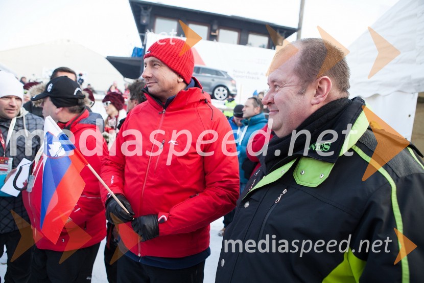 Borut Pahor, predsednik Republike Slovenije; Aleš Hauc, predsednik uprave NKBM49. Zlata lisica, veleslalom in druženje v VIP prostoru