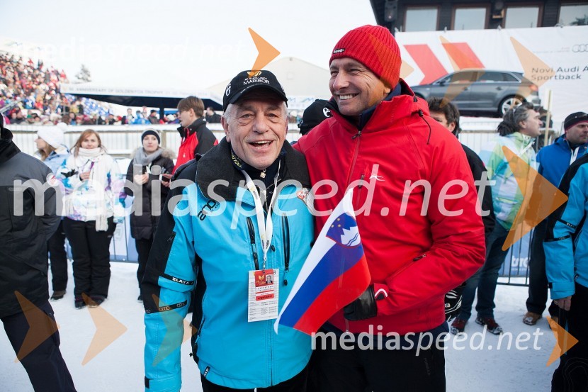 Danilo Kline, vodja protokola Zlata lisica; Borut Pahor, predsednik Republike Slovenije49. Zlata lisica, veleslalom in druženje v VIP prostoru