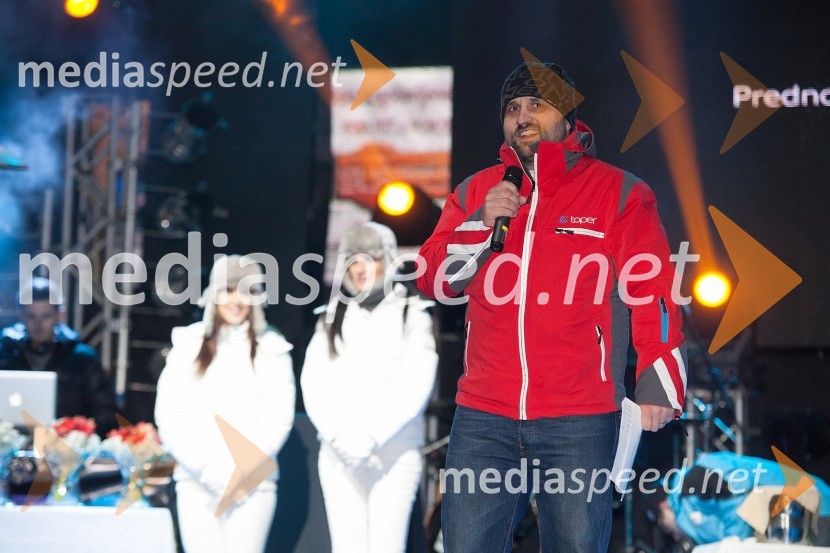 Dejan Vedlin, ekipa Reporter Milan49. Zlata lisica 2012, žrebanje štartnih številk za slalom ter otvoritev Evropske prestolnice mladih