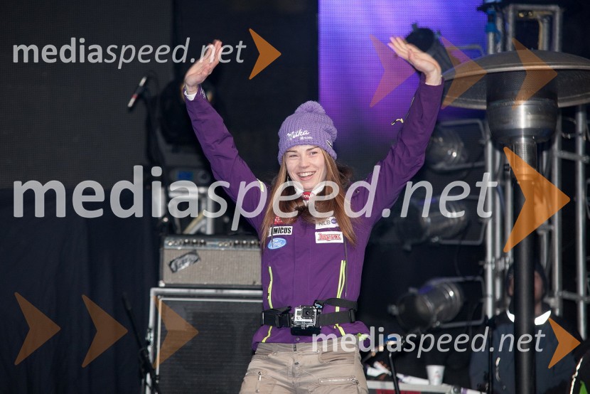 Tina Maze, smučarka (SLO)49. Zlata lisica 2012, žrebanje štartnih številk za slalom ter otvoritev Evropske prestolnice mladih