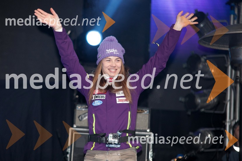 Tina Maze, smučarka (SLO)49. Zlata lisica 2012, žrebanje štartnih številk za slalom ter otvoritev Evropske prestolnice mladih