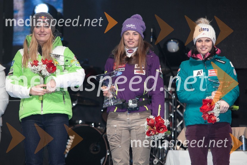 Lindsey Vonn, smučarka (ZDA); Tina Maze, smučarka (SLO); Anna Fenninger, smučarka (Avstrija)49. Zlata lisica 2012, žrebanje štartnih številk za slalom ter otvoritev Evropske prestolnice mladih