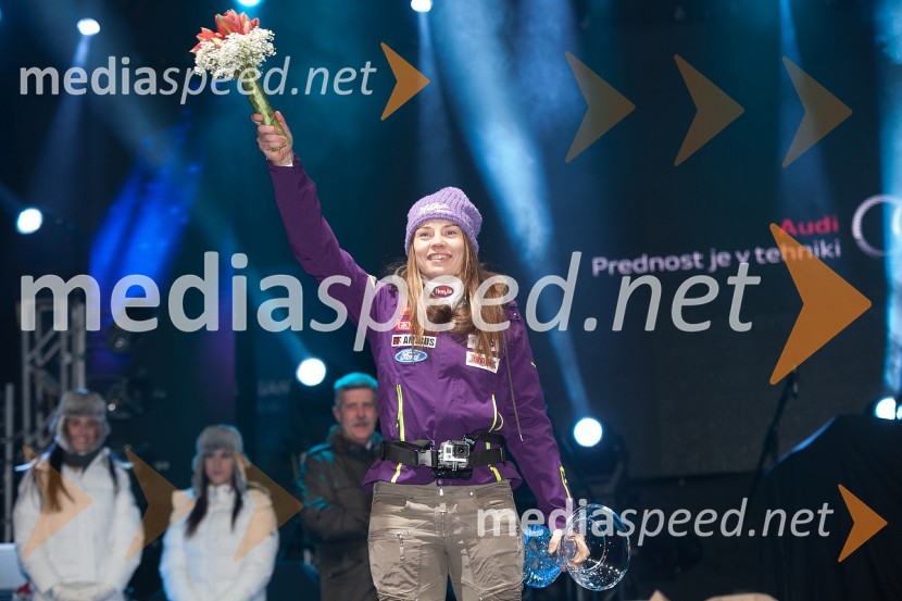Tina Maze, smučarka (SLO)49. Zlata lisica 2012, žrebanje štartnih številk za slalom ter otvoritev Evropske prestolnice mladih