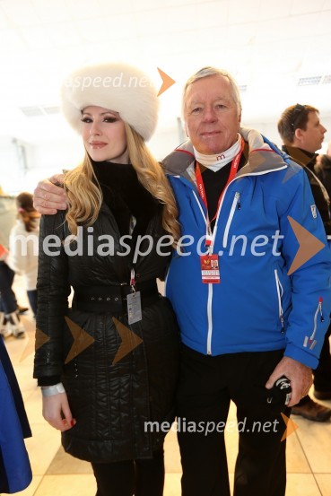 Jerneja Podbevšek Zhembrovskyy, modna oblikovalka in balerina; Tone Vogrinec49. Zlata lisica 2012, slalom in druženje v VIP prostoru