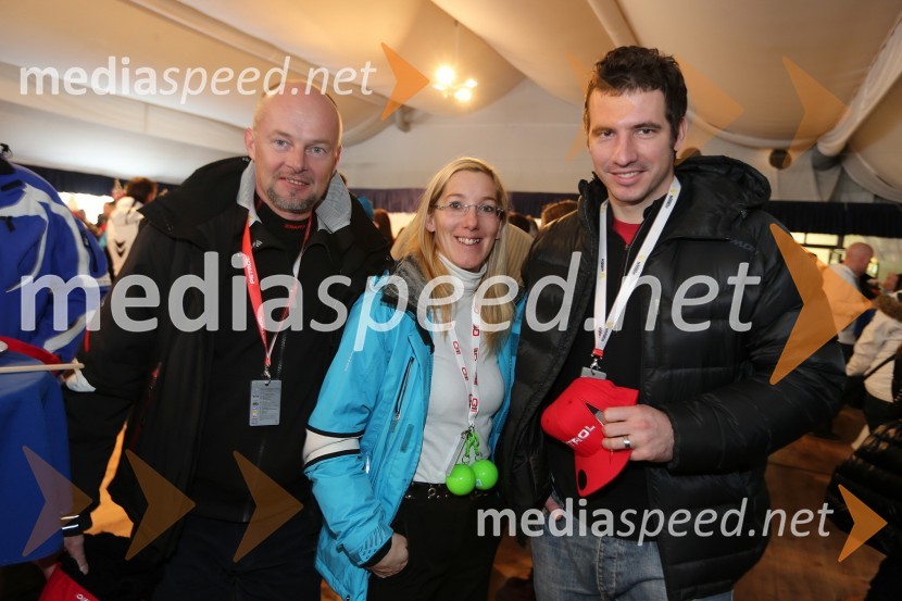 Rok Cuderman, vodja marketinga Petrol d.d.; Katja Cuderman; Uroš Okoren49. Zlata lisica 2012, slalom in druženje v VIP prostoru