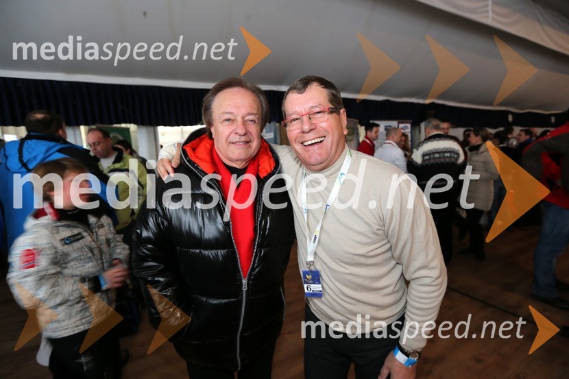 Alfi Nipič, pevec; Slavko Petek, Klima Petek49. Zlata lisica 2012, slalom in druženje v VIP prostoru