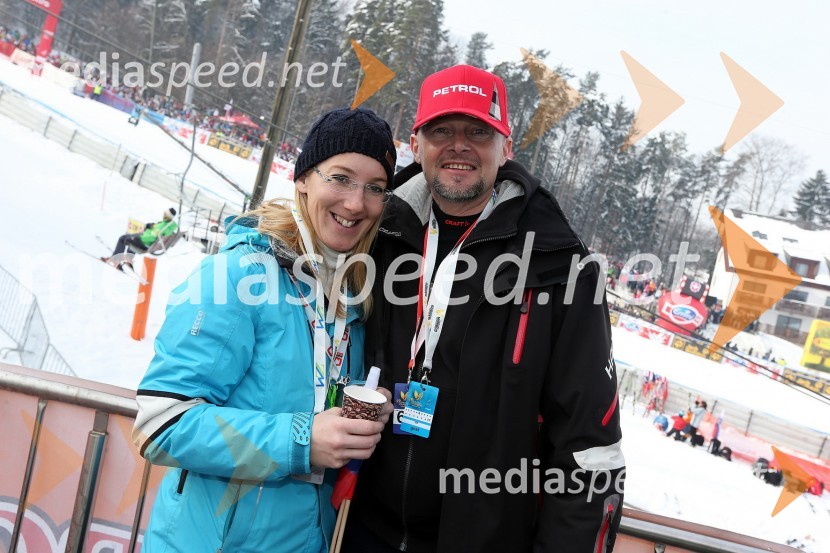 Katja Cuderman; Rok Cuderman, direktor področja marketing, Petrol d.d.49. Zlata lisica 2012, slalom in druženje v VIP prostoru