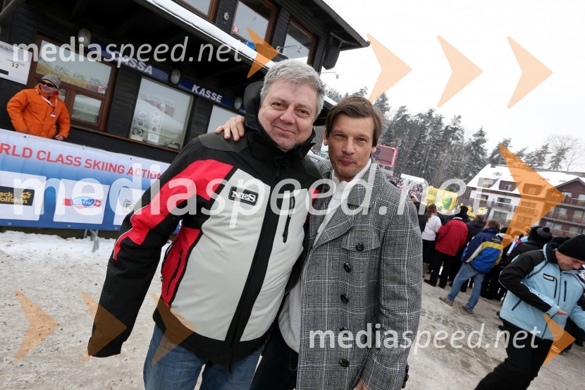 Andrej Verlič, mestni svetnik; Jurij Bradač, maneken49. Zlata lisica 2012, slalom in druženje v VIP prostoru