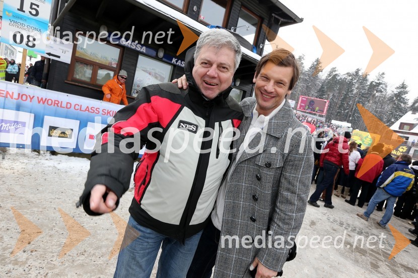 Andrej Verlič, mestni svetnik; Jurij Bradač, maneken49. Zlata lisica 2012, slalom in druženje v VIP prostoru