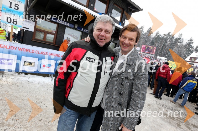Andrej Verlič, mestni svetnik; Jurij Bradač, maneken49. Zlata lisica 2012, slalom in druženje v VIP prostoru