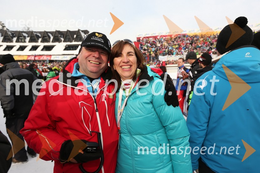 Srečko Vilar, generalni sekretar Zlate lisice; Barbara Kürner Čad, direktorica smučarske zveze Slovenije49. Zlata lisica 2012, slalom in druženje v VIP prostoru