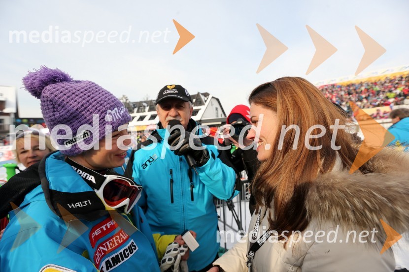 Tina Maze, smučarka (SLO); Urška Bačovnik Janša, soproga Janeza Janše49. Zlata lisica 2012, slalom in druženje v VIP prostoru