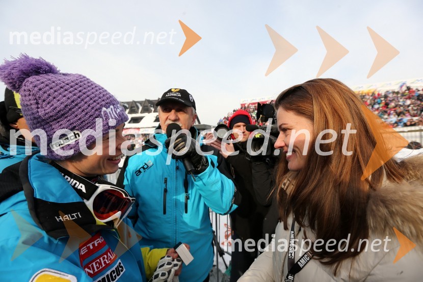 Tina Maze, smučarka (SLO); Urška Bačovnik Janša, soproga Janeza Janše49. Zlata lisica 2012, slalom in druženje v VIP prostoru