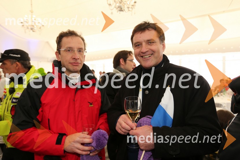 Žiga Turk, minister za izobraževanje, znanost, kulturo in šport; Drago Balent, v.d. generalnega direktorja Direktorata za šport MIZKŠ49. Zlata lisica 2012, slalom in druženje v VIP prostoru