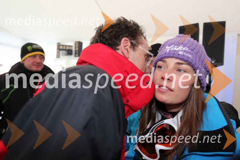 Žiga Turk, minister za izobraževanje, znanost, kulturo in šport; Tina Maze, smučarka (SLO)49. Zlata lisica 2012, slalom in druženje v VIP prostoru