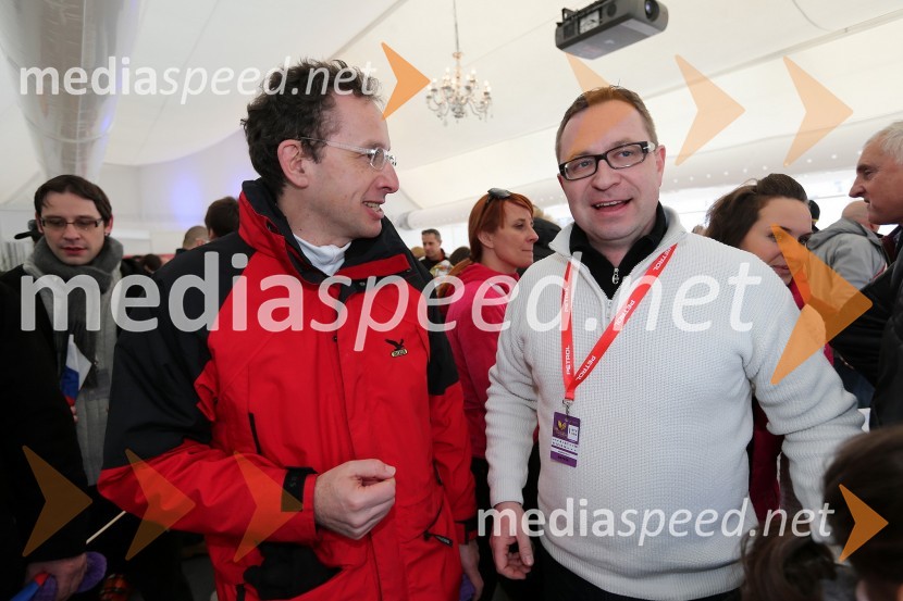 Žiga Turk, minister za izobraževanje, znanost, kulturo in šport; Marko Filli, generalni direktor RTV Slovenija49. Zlata lisica 2012, slalom in druženje v VIP prostoru