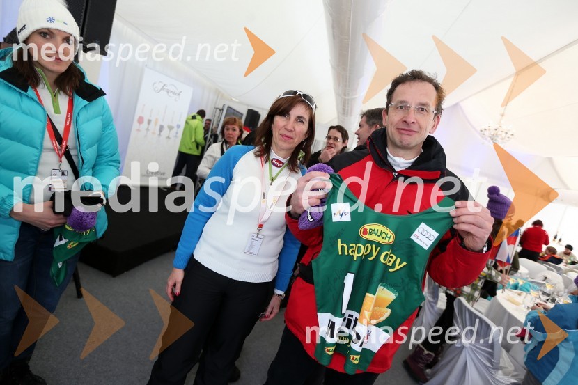 Barbara Kürner Čad, direktorica smučarske zveze Slovenije; Žiga Turk, minister za izobraževanje, znanost, kulturo in šport49. Zlata lisica 2012, slalom in druženje v VIP prostoru