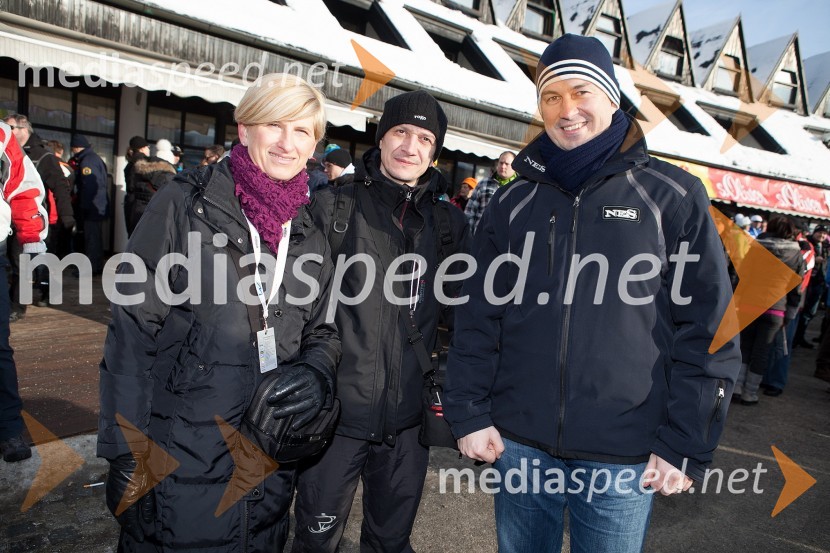 Leonida Selinšek, predsednica uprave Term Maribor d.d.; Gregor Krajnc, vodja suporta v podjetju Ario d.o.o.; Andrej Pust, direktor hotela Habakuk in Bellevue49. Zlata lisica 2012, slalom in druženje v VIP prostoru