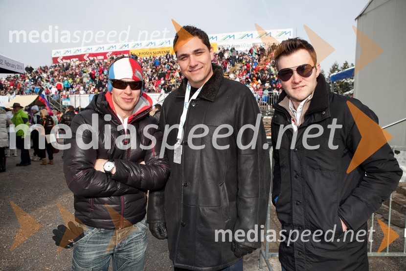 Aljaž Pristovnik, AP Team; Gzim Shala, Fossor d.o.o.; Aleš Purgaj, Fossor d.o.o.49. Zlata lisica 2012, slalom in druženje v VIP prostoru