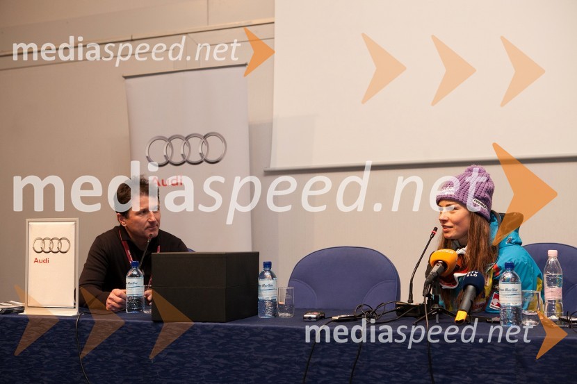 Uroš Mencinger; Tina Maze, smučarka (SLO)49. Zlata lisica 2012, slalom in druženje v VIP prostoru