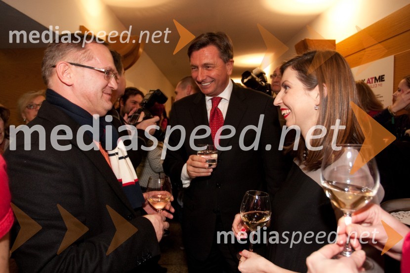 Janez Bratovž, JB; Borut Pahor, predsednik Republike Slovenije; Petra GreinerLook at me, otvoritev razstave