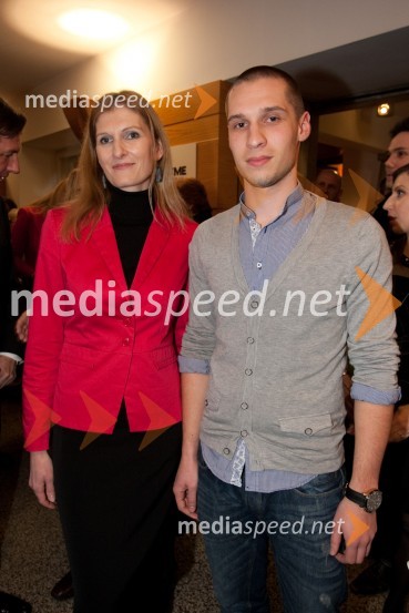 Mateja Komel Snoj, ravnateljica NUKa; Rene Gomolj, fotografLook at me, otvoritev razstave