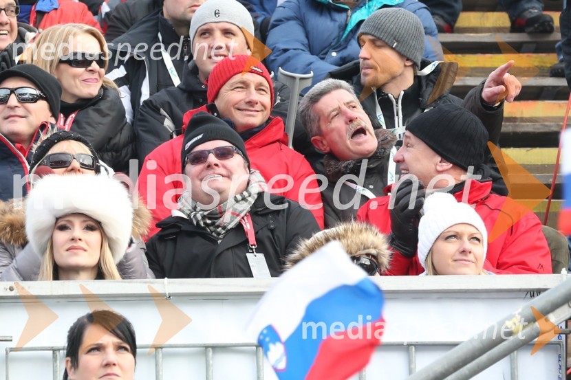 Jerneja Podbevšek Zhembrovskyy, modna oblikovalka in balerina; Milan Mikl, podžupan MOM; Borut Pahor, predsednik RS; Drago Cotar, predsednik uprave Zavarovalnice Maribor49. Zlata lisica, veleslalom in druženje v VIP prostoru