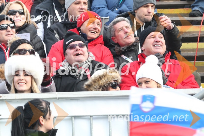 Jerneja Podbevšek Zhembrovskyy, modna oblikovalka in balerina; Milan Mikl, podžupan MOM; Borut Pahor, predsednik RS; Drago Cotar, predsednik uprave Zavarovalnice Maribor49. Zlata lisica, veleslalom in druženje v VIP prostoru