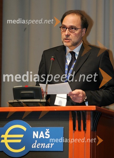 Mitja Gaspari, guverner Banke Slovenije
 
Evro konferenca ob uvedbi evra v Sloveniji