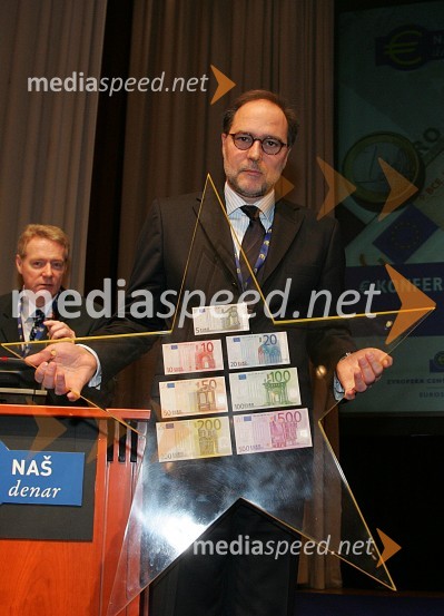 Mitja Gaspari, guverner Banke Slovenije
 
Evro konferenca ob uvedbi evra v Sloveniji