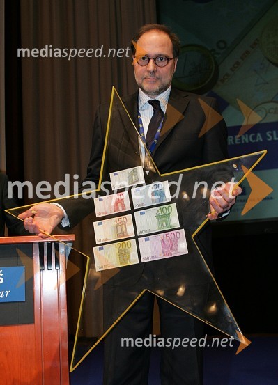 Mitja Gaspari, guverner Banke Slovenije
 
Evro konferenca ob uvedbi evra v Sloveniji
