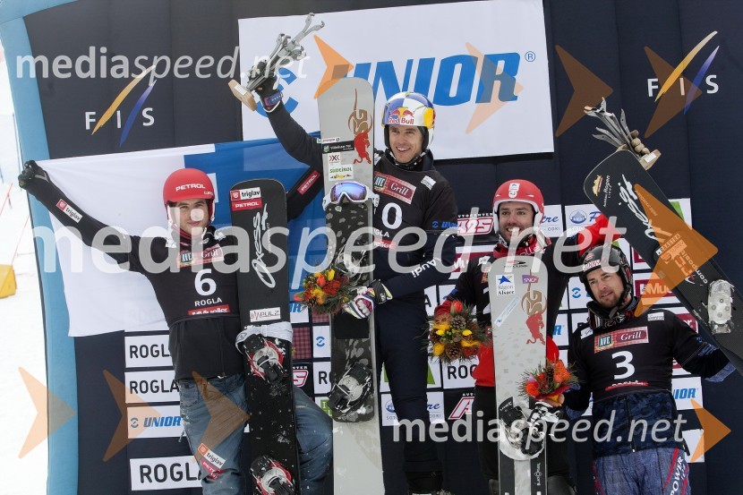 Žan Košir, deskar na snegu (SLO); Roland Fischnaller, deskar na snegu (Italija); Sylvain Dufour, deskar na snegu (Francija); Ingemar Walder, deskar na snegu (Avstrija)Svetovni pokal v deskanju na snegu