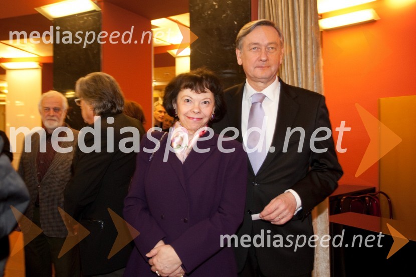 Barbara Miklič Türk; dr. Danilo Türk, nekdanji predsednik Republike SlovenijePazi, mail!, premiera predstave