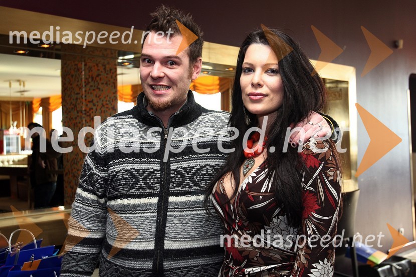 Tomi Meglič, skupina Siddharta in Iris Mulej, Miss Slovenije 2006Predstavitev Ski legends, tiskovna konferenca