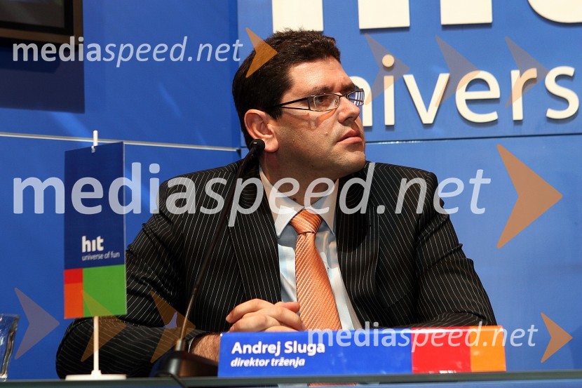 Andrej Sluga, direktor marketinga Hit d.d.Predstavitev Ski legends, tiskovna konferenca