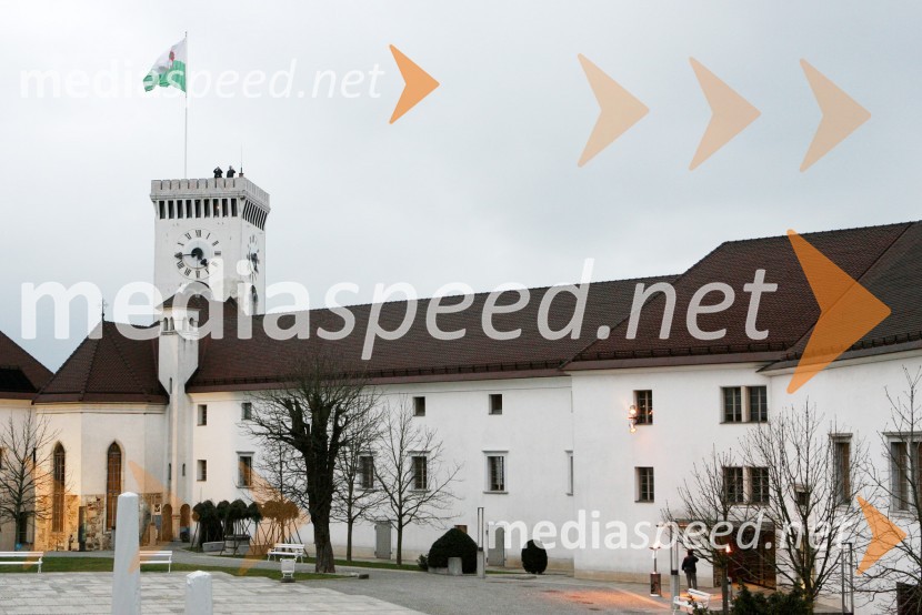 Ljubljanski gradSprejem ljubljanskega župana Zorana Jankoviča za novinarje