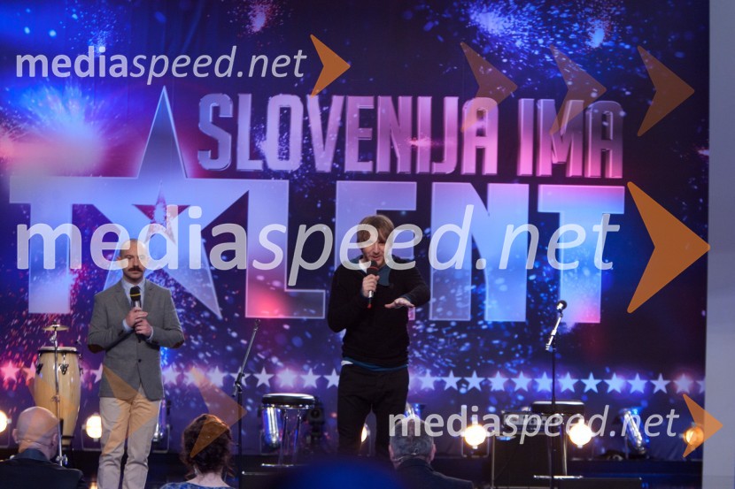 Jože Robežnik, voditelj; Matej Puc, voditeljSlovenija ima talent,druga avdicija