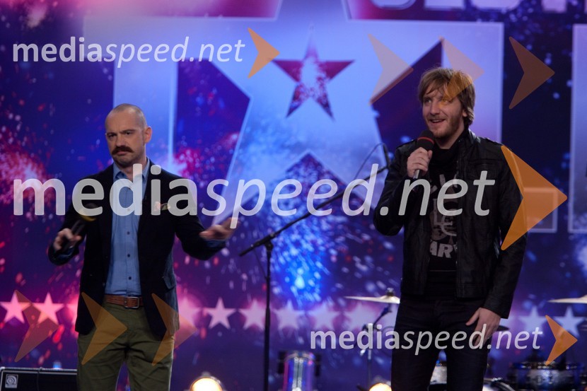 Jože Robežnik, voditelj; Matej Puc, voditeljSlovenija ima talent, tretja avdicija