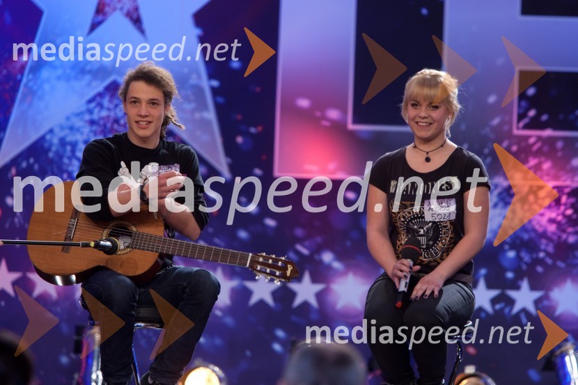 Andraž Erznožnik Podrekar; Julija BenetSlovenija ima talent, tretja avdicija