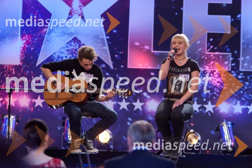 Andraž Erznožnik Podrekar; Julija BenetSlovenija ima talent, tretja avdicija