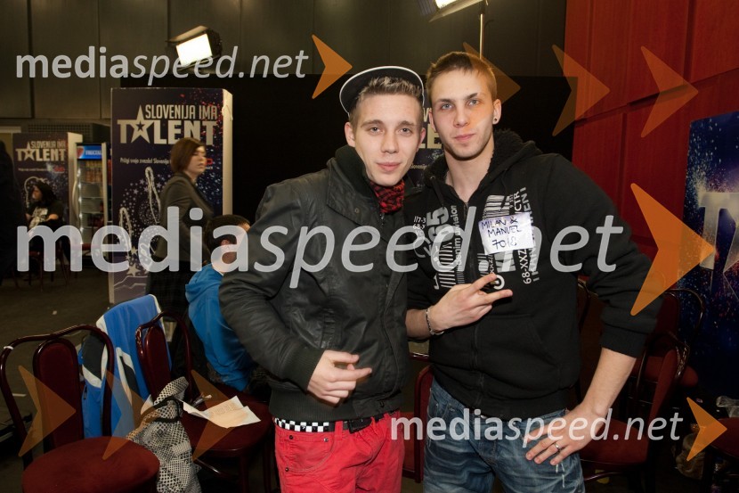 MIlanPrivrat; Manuel ŠavliSlovenija ima talent, tretja avdicija